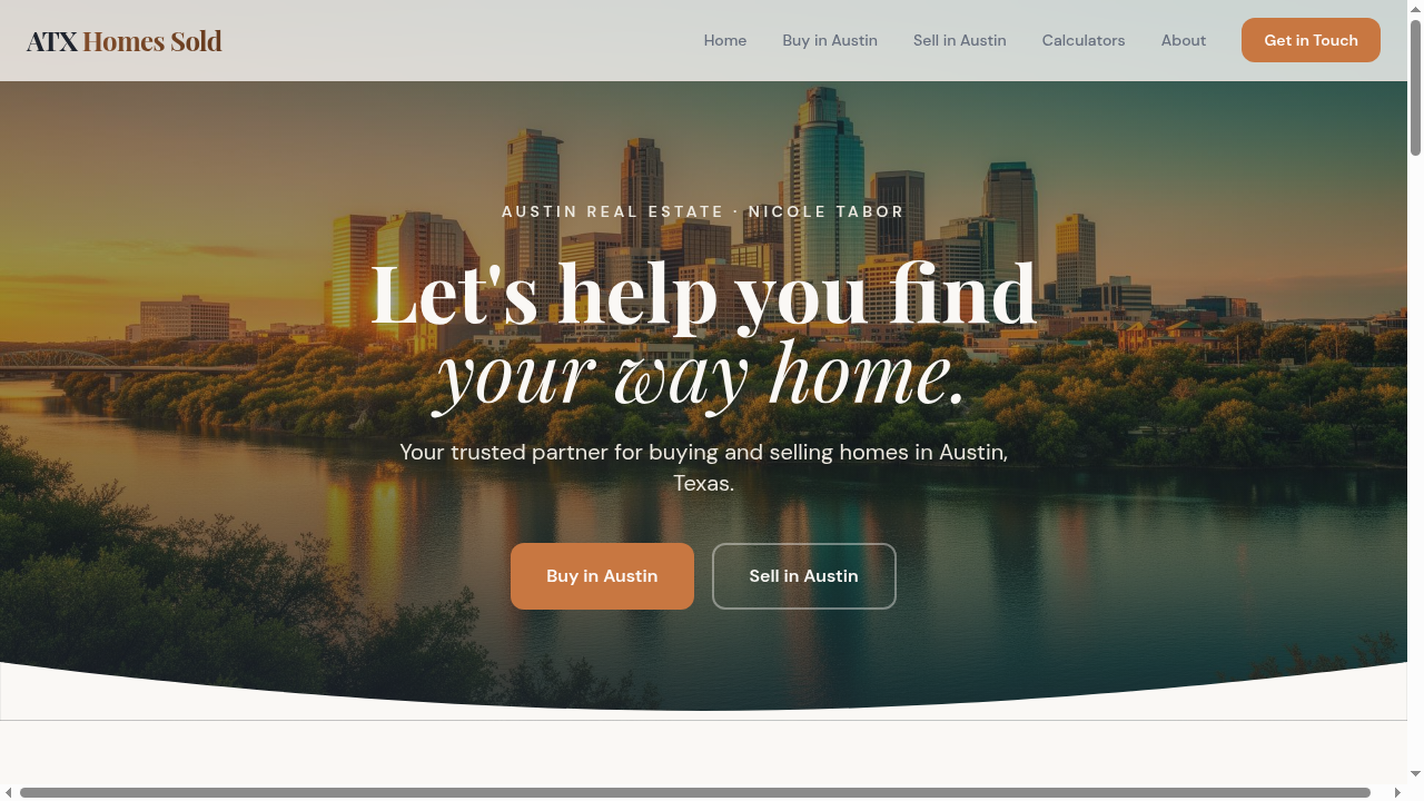 ATX Homes Sold website preview