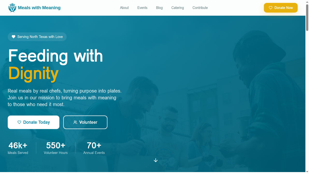 Meals With Meaning website preview